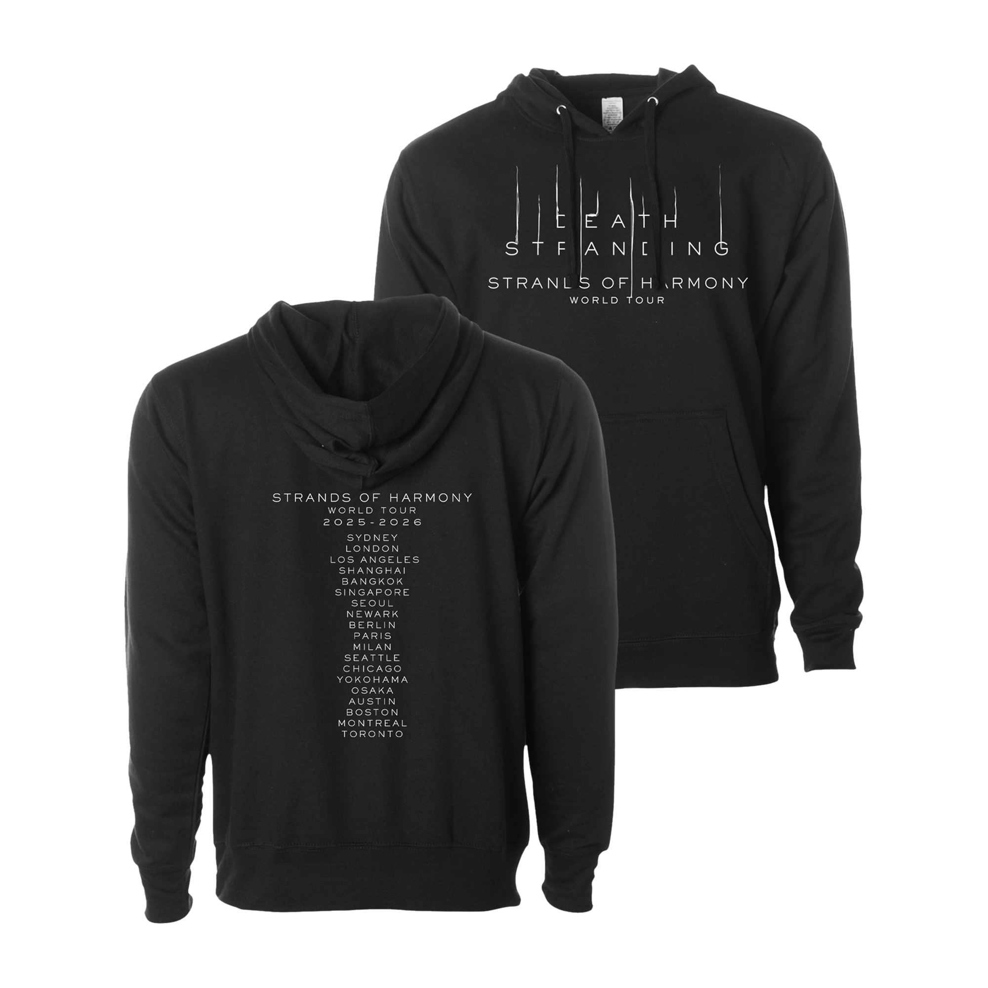 Strands of Harmony Black Hoodie – Death Stranding Concert