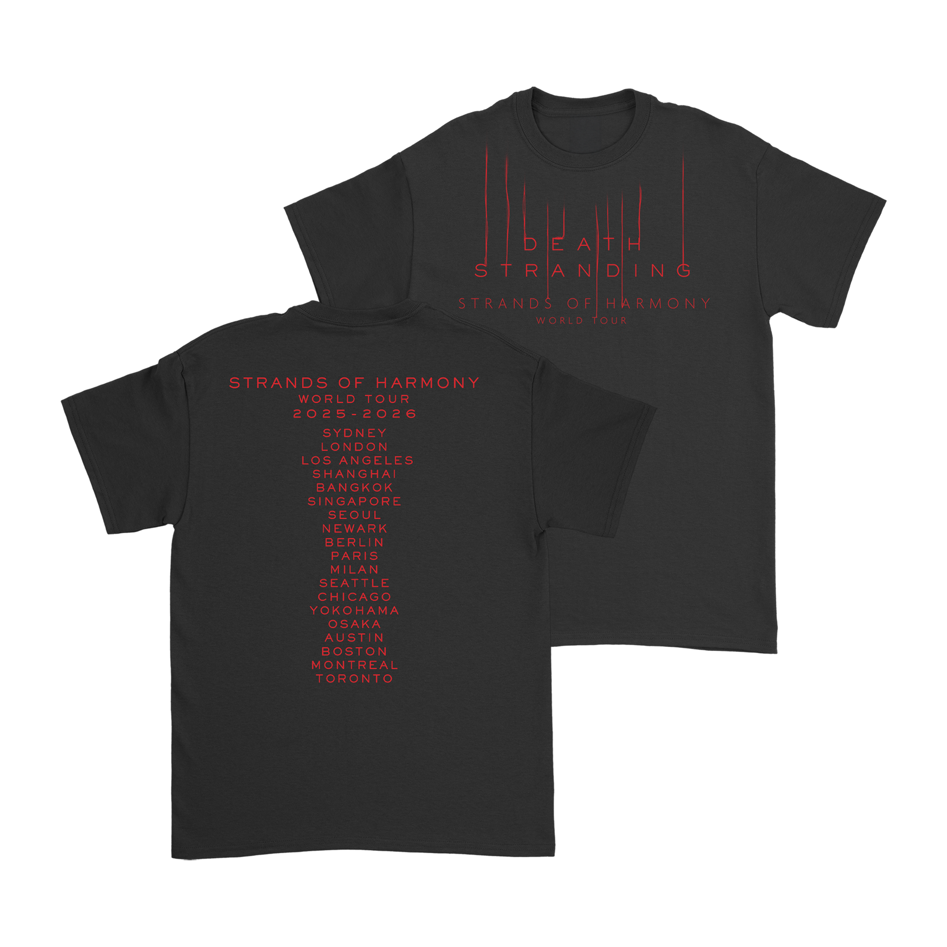 DEATH STRANDING ワールドツアー Tシャツ XL Red Strands World Tour T-Shirt – Death Stranding Concert