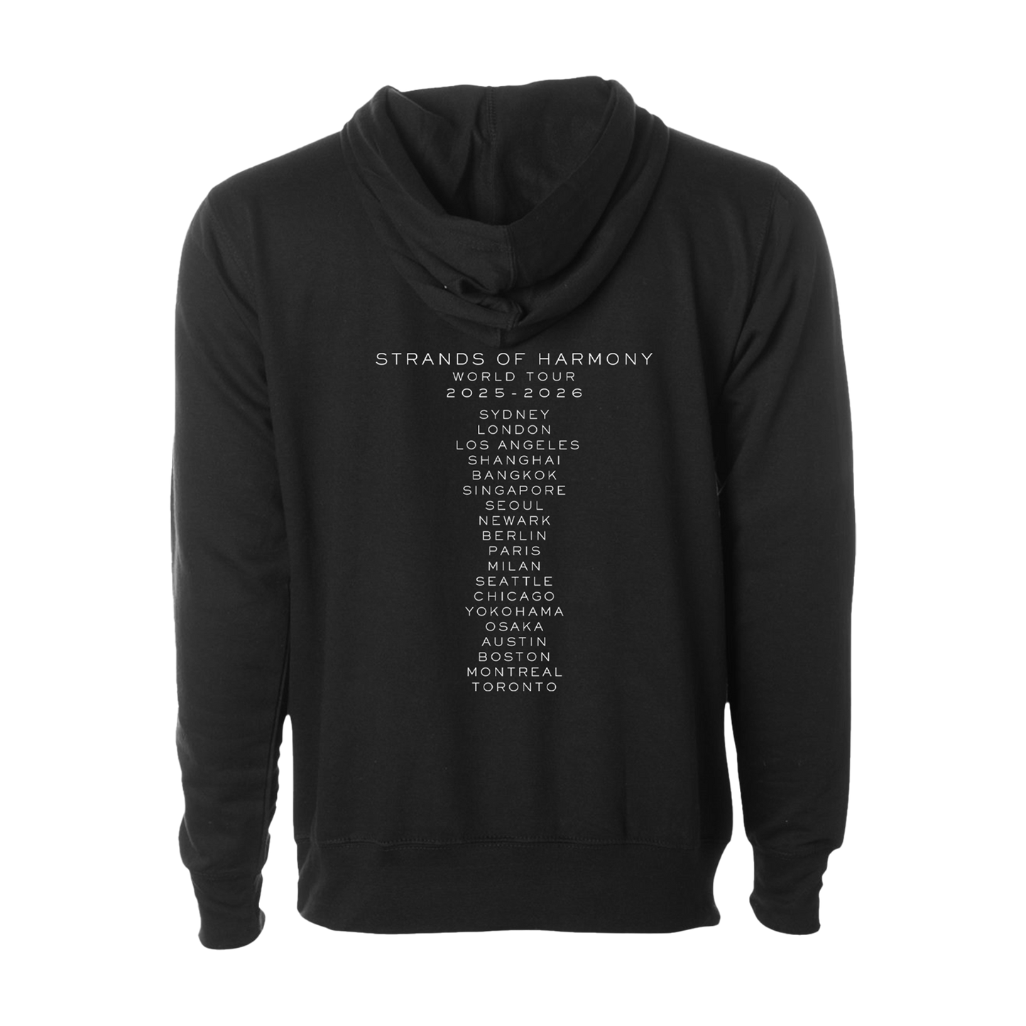 Strands of Harmony Black Hoodie
